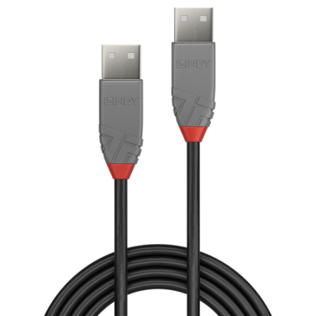 36524-Lindy 36690 cable USB USB 2.0 0,2 m USB A Negro