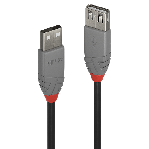 36543-Lindy 36704 cable USB USB 2.0 3 m USB A Negro, Gris