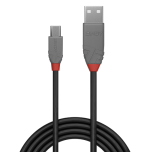 36576-Lindy 36732 cable USB USB 2.0 1 m USB A Micro-USB B Negro, Gris