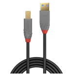 36584-Lindy 36740 cable USB USB 3.2 Gen 1 (3.1 Gen 1) 0,5 m USB A USB B Negro