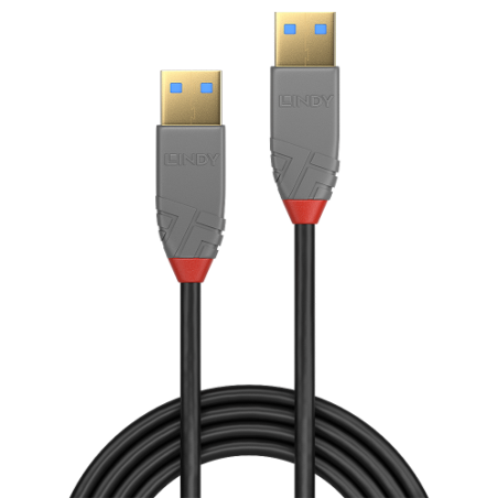 36596-Lindy 36751 cable USB USB 3.2 Gen 1 (3.1 Gen 1) 1 m USB A Negro