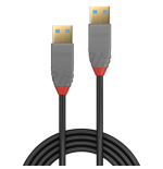 36600-Lindy 36753 cable USB USB 3.2 Gen 1 (3.1 Gen 1) 3 m USB A Negro, Gris