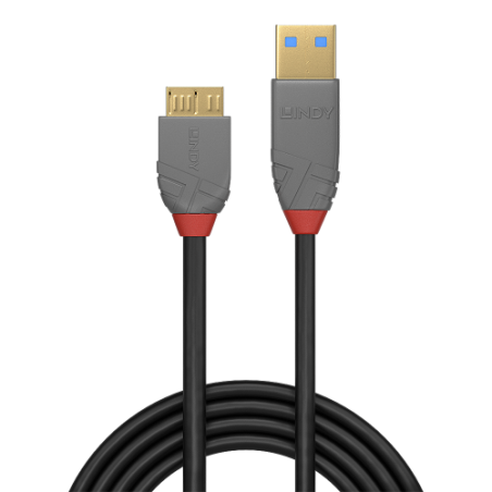 36618-Lindy 36768 cable USB USB 3.2 Gen 1 (3.1 Gen 1) 3 m USB A Micro-USB B Negro