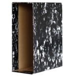 3663-FUNDA ARCHIVADOR JASPEADO ECOCLASSIC  NEGRO 1/4 APAISADO LOMO ANCHO 288X215X86 GRAFOPLAS 7150000