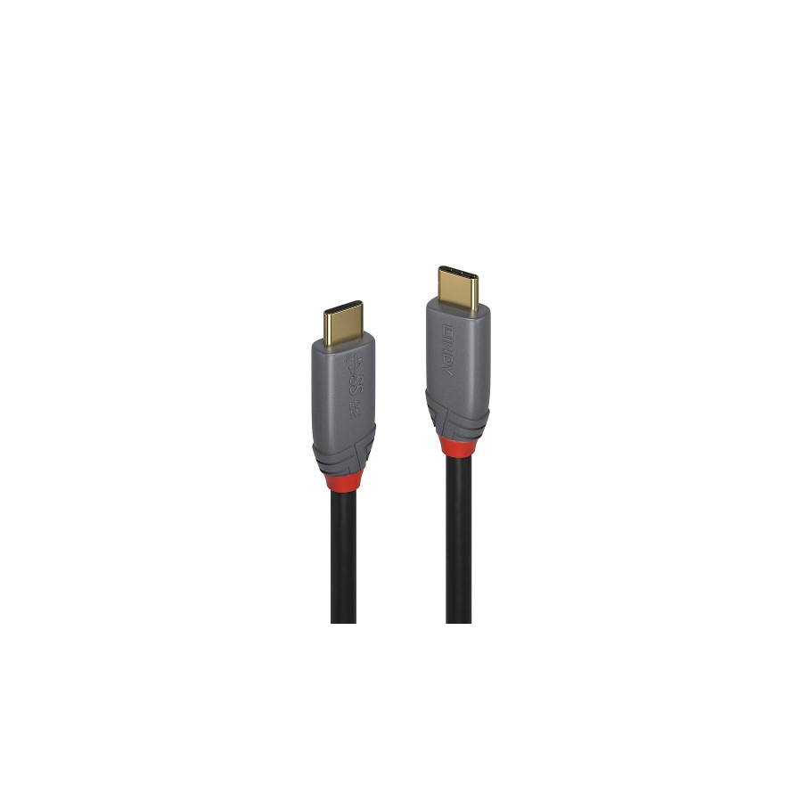 36657-Lindy 36902 cable USB 1,5 m USB C Negro, Gris