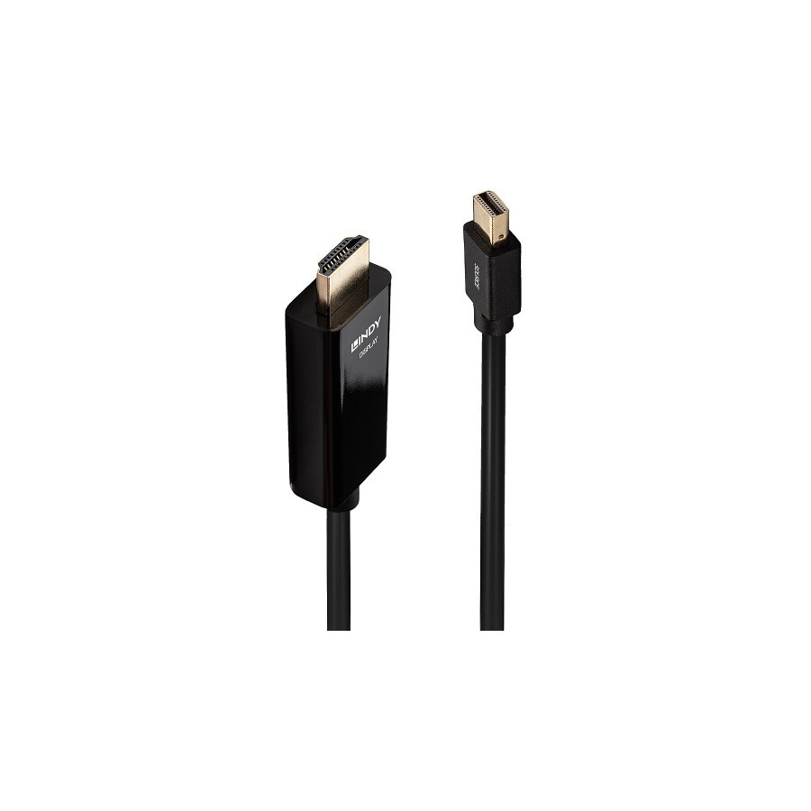 36697-Lindy 36927 adaptador de cable de video DisplayPort HDMI tipo A (Estandar) Negro