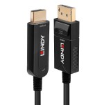 36845-Lindy 38494 adaptador de cable de video 50 m DisplayPort HDMI tipo A (Estandar) Negro