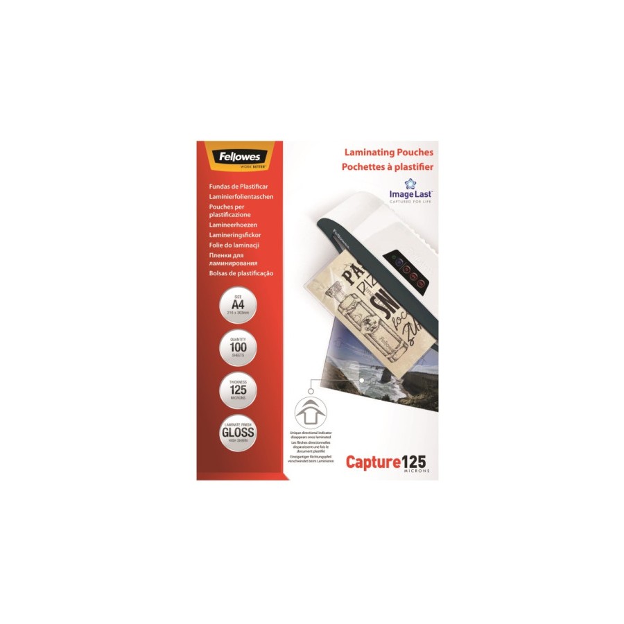 369-PACK 100 BOLSAS PLASTIFICACION 125 MICRAS A4 216X303 FELLOWES 5307407 369-PACK 100 BOLSAS PLASTIFICACION 125 MICRAS A4 216X303 FELLOWES 5307407