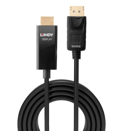 36903-Lindy 40927 adaptador de cable de video 3 m DisplayPort HDMI tipo A (Estandar) Negro