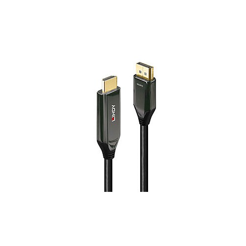 36910-Lindy 40932 adaptador de cable de video 3 m DisplayPort HDMI Negro