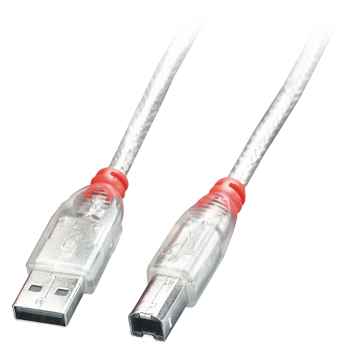 36970-Lindy 41753 cable USB USB 2.0 2 m USB A USB B Transparente