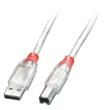 36970-Lindy 41753 cable USB USB 2.0 2 m USB A USB B Transparente