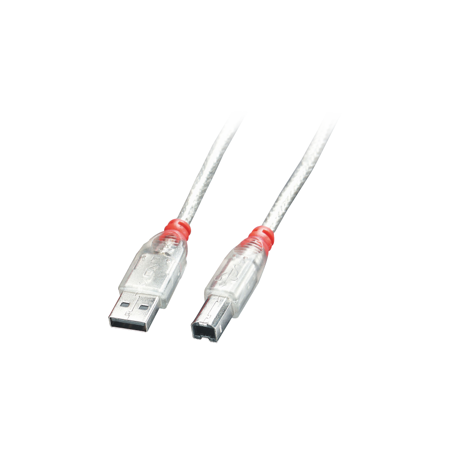 36972-Lindy 41755 cable USB USB 2.0 5 m USB A USB B Transparente