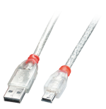 36978-Lindy 41785 cable USB USB 2.0 5 m USB A Mini-USB B Transparente