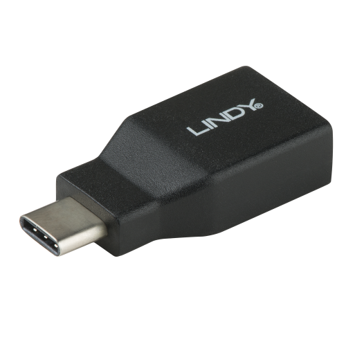 36985-Lindy 41899 cambiador de genero para cable USB 3.1-C USB 3.1-A Negro