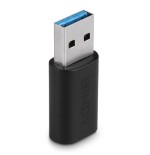 36989-Lindy 41904 cambiador de genero para cable USB 3.2 Type A USB 3.2 Type C Negro