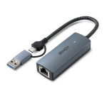 37035-Lindy 43415 hub de interfaz USB 3.2 Gen 2 (3.1 Gen 2) Type-C 5000 Mbit/s Gris