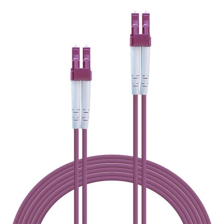 37133-Lindy 46342 Cable de fibra optica e InfiniBand 3 m LC Rosa