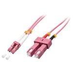 37149-Lindy 46361 Cable de fibra optica e InfiniBand 2 m LC SC Rosa