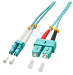 37180-Lindy 10m OM3 LC - SC Duplex Cable de fibra optica e InfiniBand Turquesa