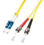 37565-Lindy 1m LC/ST Cable de fibra optica e InfiniBand Multicolor, Amarillo