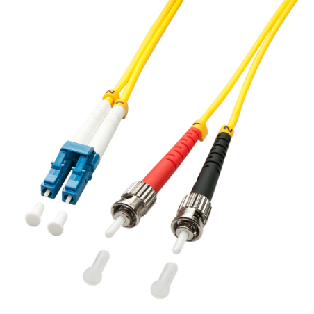 37568-Lindy 5.0m OS2 LC - ST Duplex Cable de fibra optica e InfiniBand 5 m Amarillo