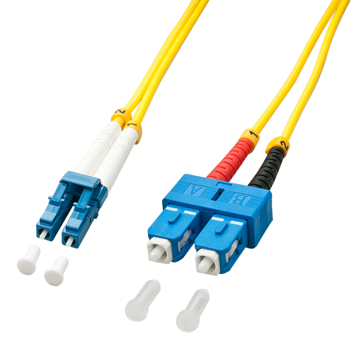 37570-Lindy 47471 Cable de fibra optica e InfiniBand 2 m LC SC Amarillo