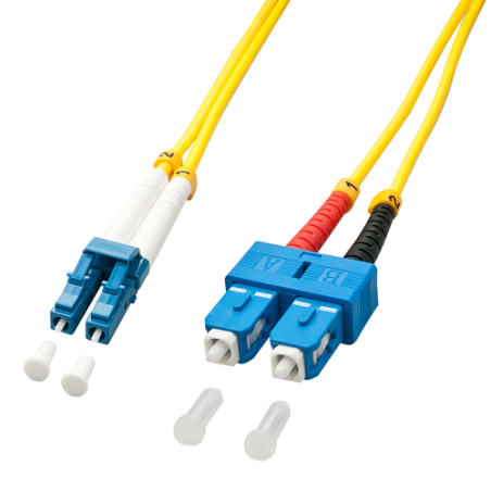 37570-Lindy 47471 Cable de fibra optica e InfiniBand 2 m LC SC Amarillo