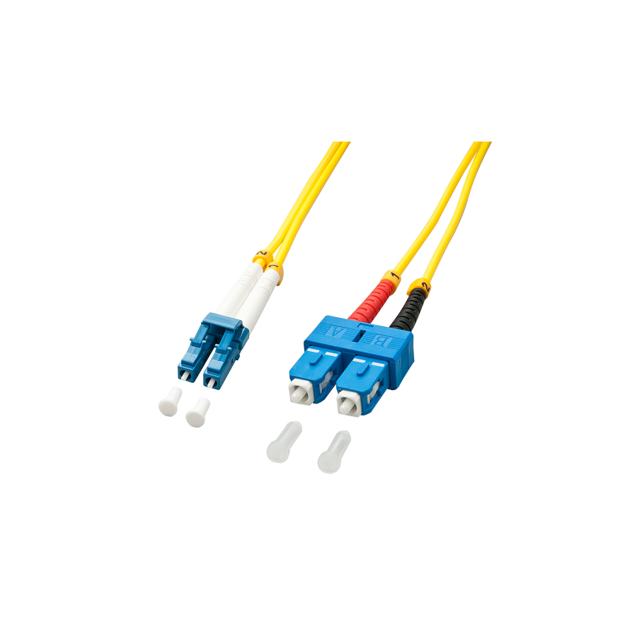 37571-Lindy 47472 Cable de fibra optica e InfiniBand 3 m LC SC Amarillo