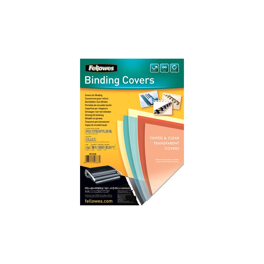 379-PACK 100 PORTADAS POLIPROPILENO NEGRO 280 MICRAS A4 FELLOWES 5476603 379-PACK 100 PORTADAS POLIPROPILENO NEGRO 280 MICRAS A4 FELLOWES 5476603