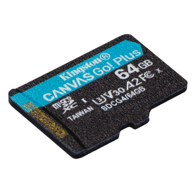 Kingston Technology 64GB microSDXC Canvas Go Plus Gen4 200R A2 U3 Paquete individual sin ADP