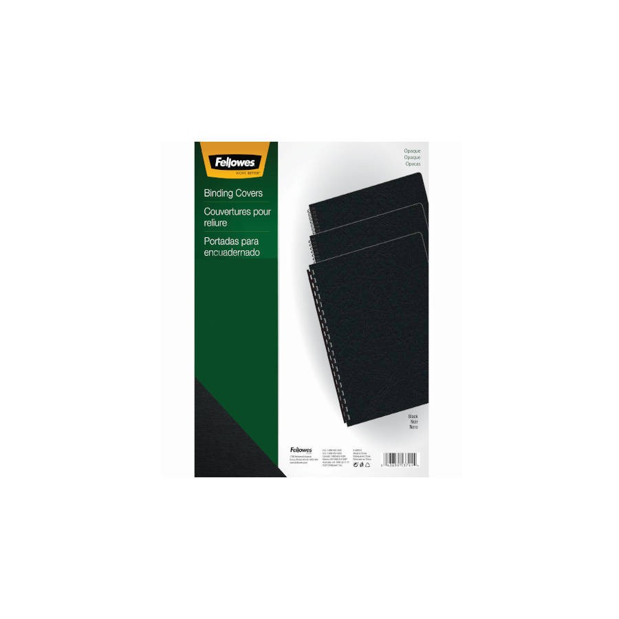382-PACK 100 PORTADAS PVC OPACO NEGRO 180 MICRAS A4 FELLOWES 5100301 382-PACK 100 PORTADAS PVC OPACO NEGRO 180 MICRAS A4 FELLOWES 5100301