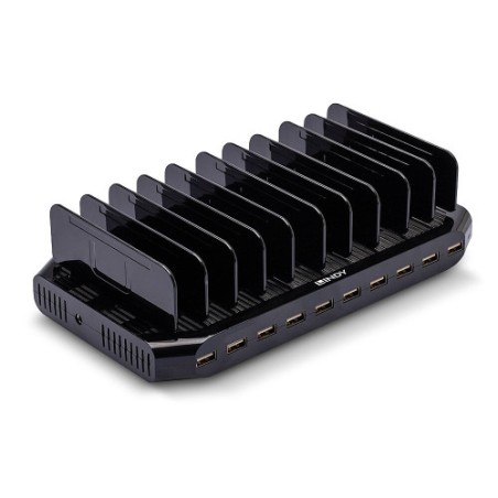 38344-Lindy 73309 organizador para estacion de carga Independiente Plastico Negro