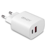 38349-Lindy 73413 cargador de dispositivo movil Universal Blanco Corriente alterna Carga rapida Interior