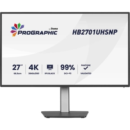 38418-MONITOR IIYAMA, IPS PANEL TECHNOLODY LED, 27 PULGADAS, 68.5 CM, 3840X2160, 60 HZ
