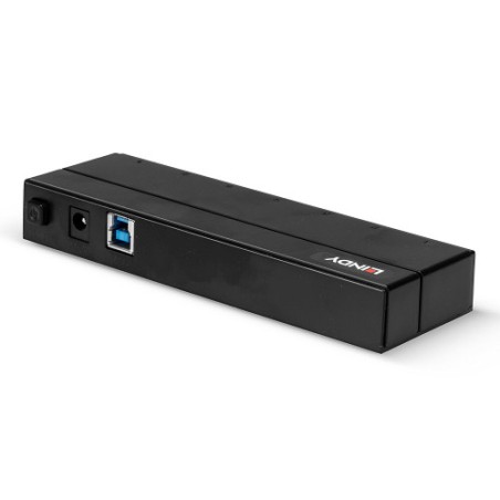 38491-Lindy 43228 hub de interfaz USB 3.2 Gen 1 (3.1 Gen 1) Type-A 5000 Mbit/s Negro