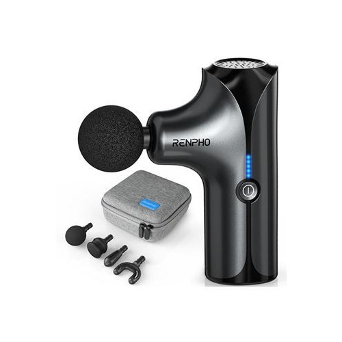 38699-RENPHO MINI - MASSAGE GUN - 4 HEADS - 5 SPEEDS - BLACK