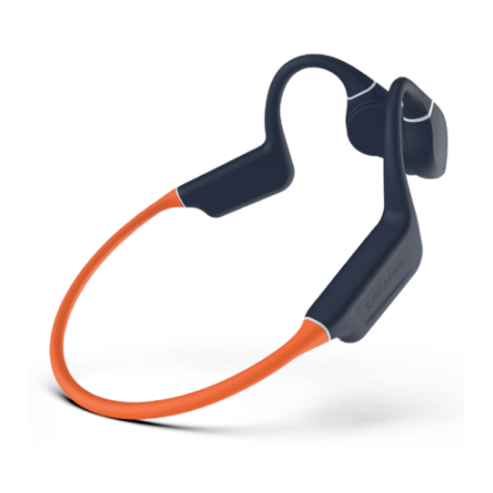 38737-Creative Labs EF1081 Auriculares Inalambrico gancho de oreja USB Tipo C Bluetooth Negro, Naranja