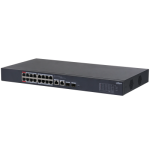 38781-(DH-CS4218-16ET-190-V2) DAHUA SWITCH 18 PUERTOS, GESTIONABLE CON CLOUD. 16 PUERTOS POE