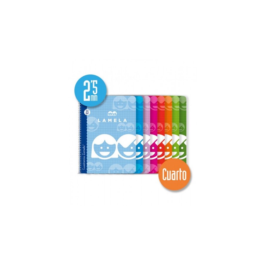 3880-CUADERNO BASICO FORMATO 4o 40 HOJAS RAYADO 2,5 MM SURTIDOS LAMELA 07002 3880-CUADERNO BASICO FORMATO 4o 40 HOJAS RAYADO 2,5 MM SURTIDOS LAMELA 07002