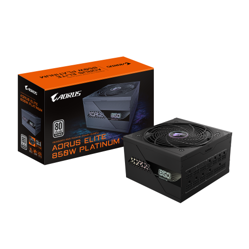 38816-GIGABYTE AORUS ELITE P850W Fuente de Alimentacion - PCIe 5.0, 80 PLUS Platinum, Diseno completamente modular, Vent
