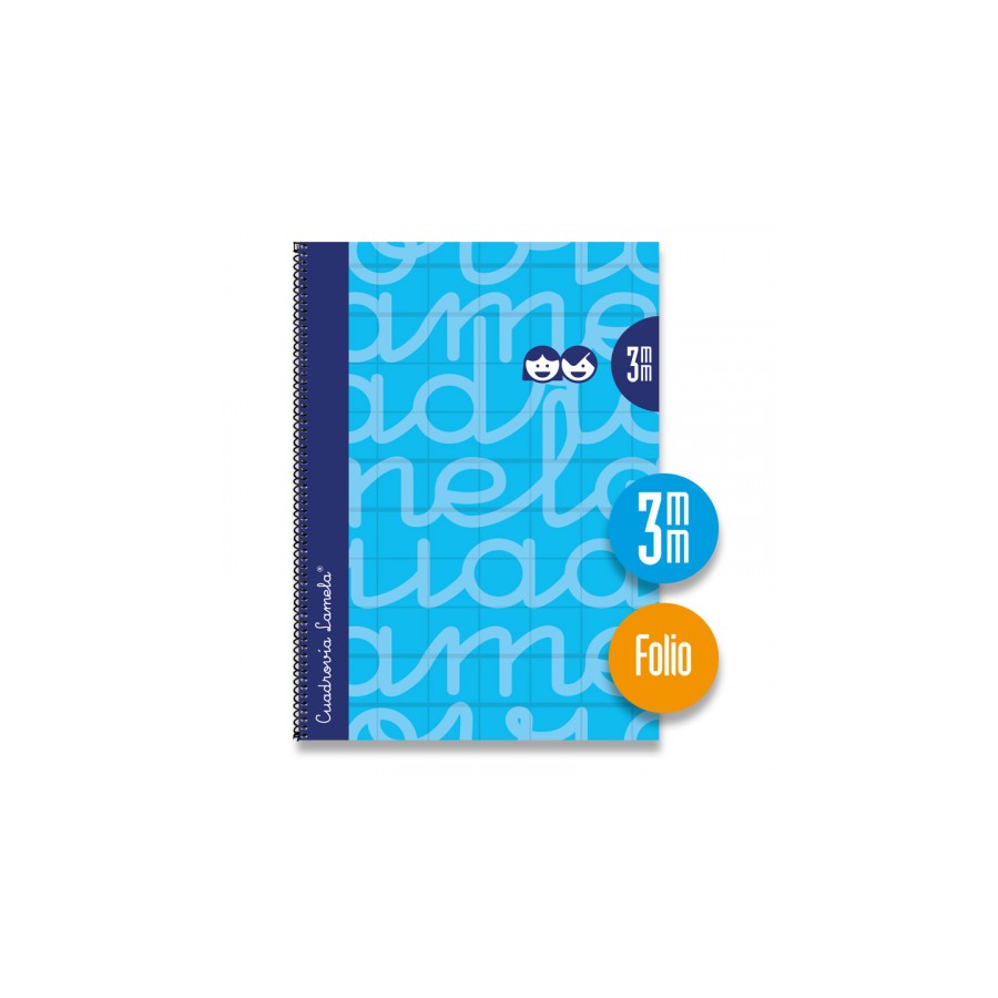 3889-CUADERNO FOLIO FORRADO RAYADO 3 MM AZUL LAMELA 7FTE003A 3889-CUADERNO FOLIO FORRADO RAYADO 3 MM AZUL LAMELA 7FTE003A
