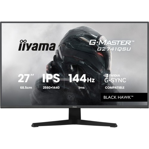 38904-MONITOR IIYAMA 27 PULGADAS RESOLUCION WQHD (2560X1440), PANEL IPS, 1 MS (MPRT), 75 HZ, BRILLO 250, CONTRASTE 1000: