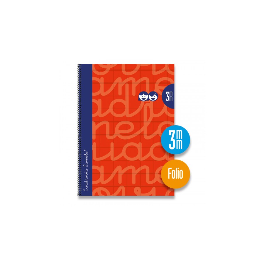 3891-CUADERNO FOLIO FORRADO RAYADO 3 MM ROJO LAMELA 7FTE003R 3891-CUADERNO FOLIO FORRADO RAYADO 3 MM ROJO LAMELA 7FTE003R