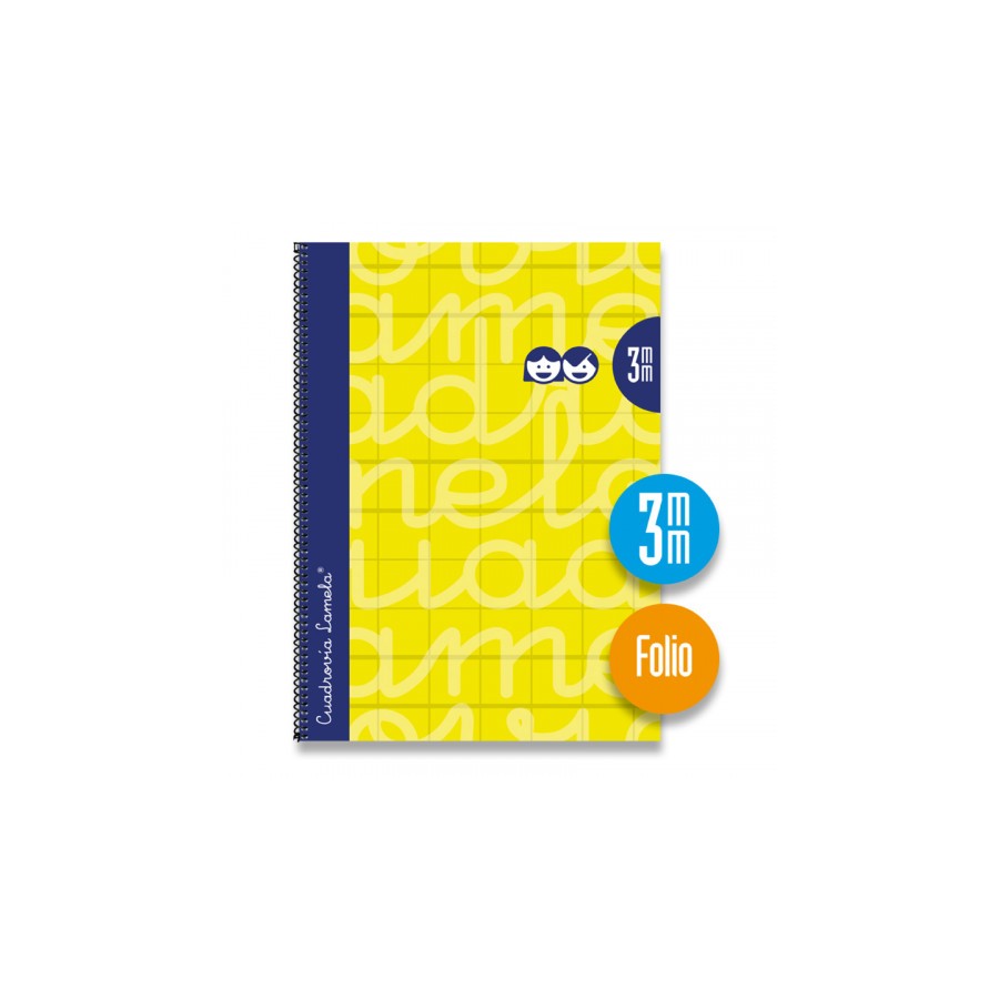 3893-CUADERNO FOLIO FORRADO RAYADO 3 MM AMARILLO LAMELA 7FTE03AM 3893-CUADERNO FOLIO FORRADO RAYADO 3 MM AMARILLO LAMELA 7FTE03AM