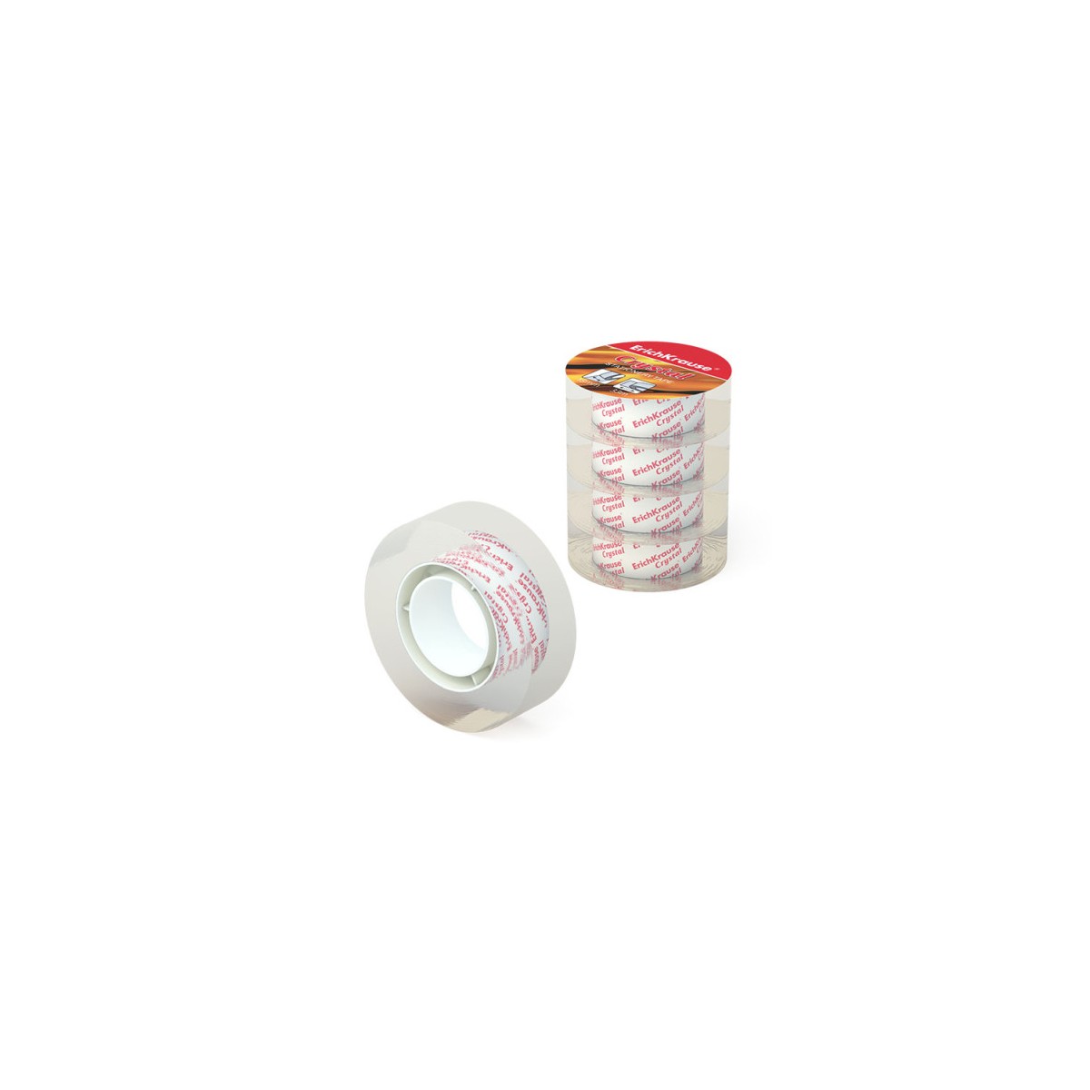 PACK 4 CINTAS ADHESIVAS CRYSTAL 18MMX33M ERICH KRAUSE 59663