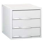 3909-MODULO ARCHISYSTEM DE 3 CAJONES 356X316X303 MM GRIS ARCHIVO 2000 8403C GS