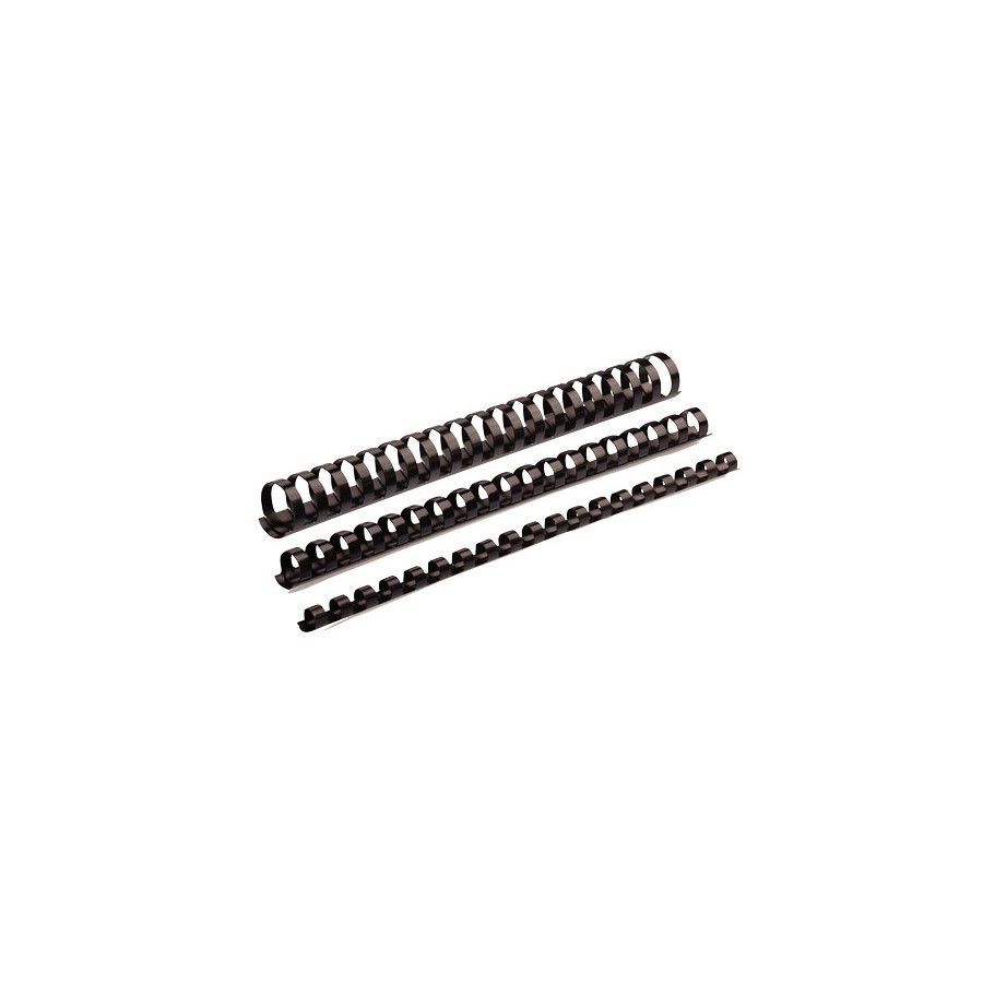 391-PACK 100 CANUTILLOS PLASTICO 8 MM. NEGRO FELLOWES 5345707