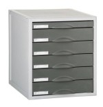 3914-MODULO ARCHISYSTEM DE 6 CAJONES 356X316X362 MM GRAFITO ARCHIVO 2000 8206C GF