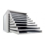 3916-MODULO ARCHISYSTEM DE 9 BANDEJAS 356X316X303 MM GRIS ARCHIVO 2000 8409B GS